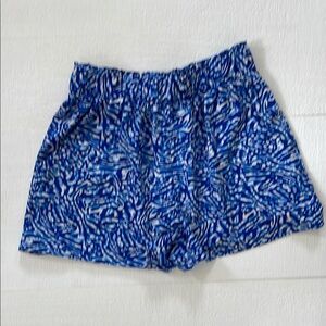 Blue Patterned Resort Wear Women's Shorts